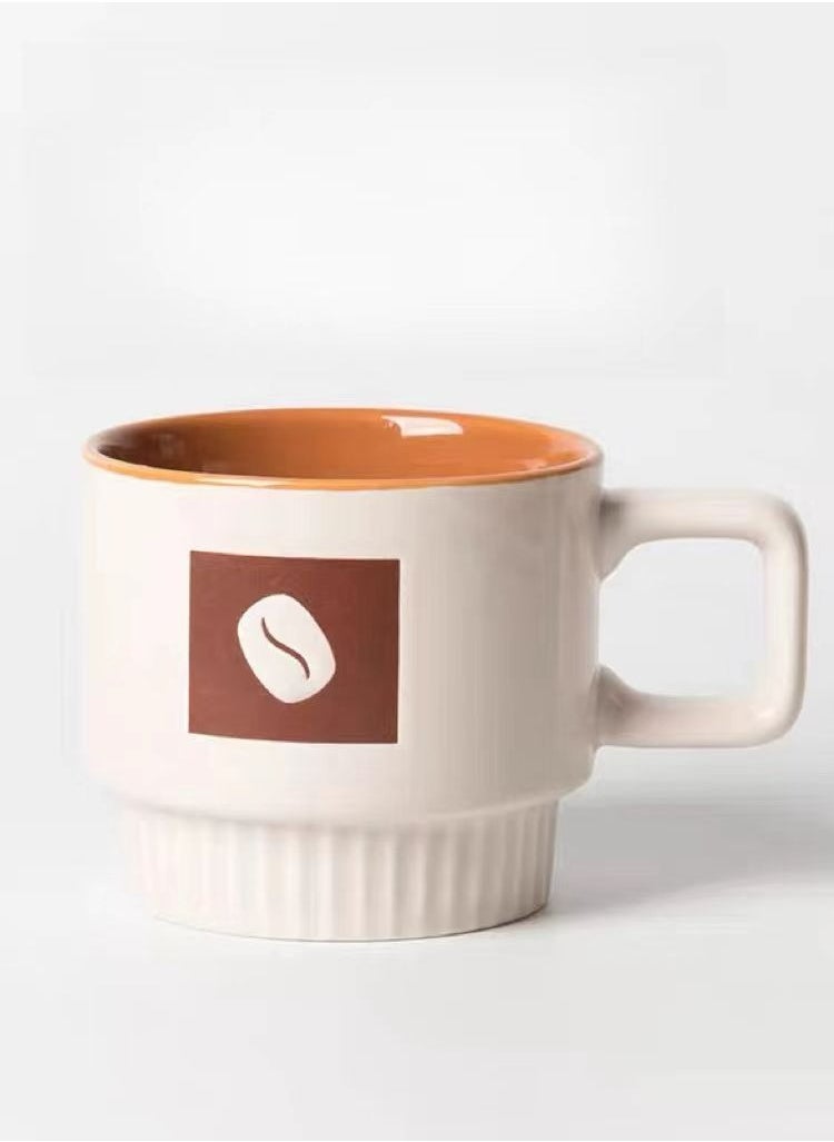 DAMAL - 4 Pieces Of Ceramic Coffee Mug With Storage Rack For Coffee, Milk, Tea, Etc., Suitable For Home, Office, Café - Image 1