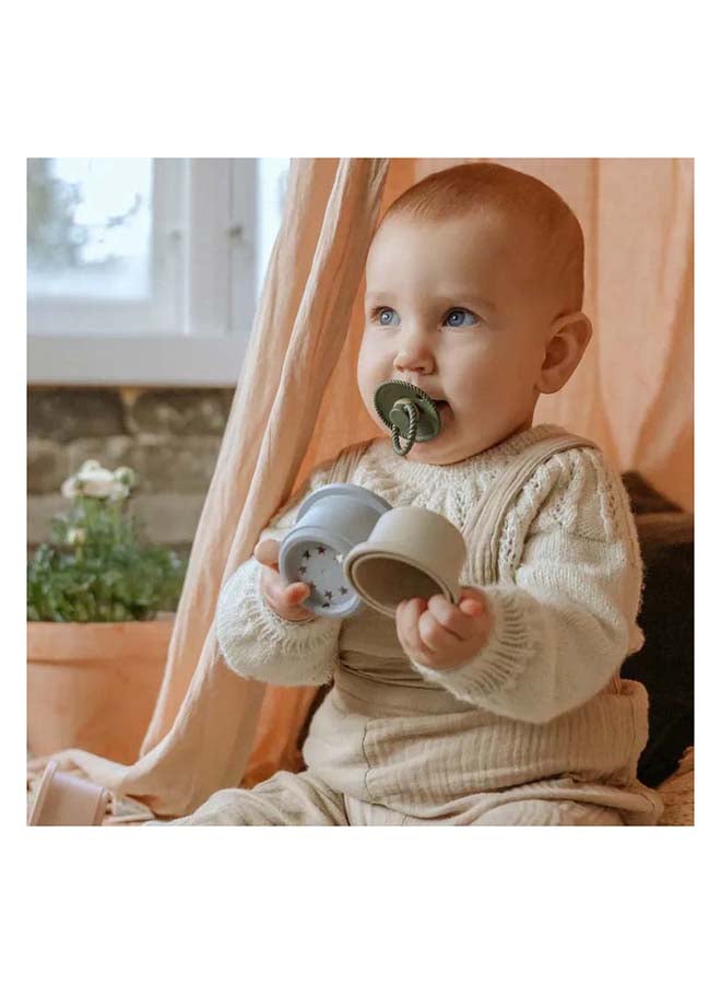 FRIGG Rope Latex Baby Pacifier 6-18M 2-Pack Croissant/Olive - Size 2 - Image 5