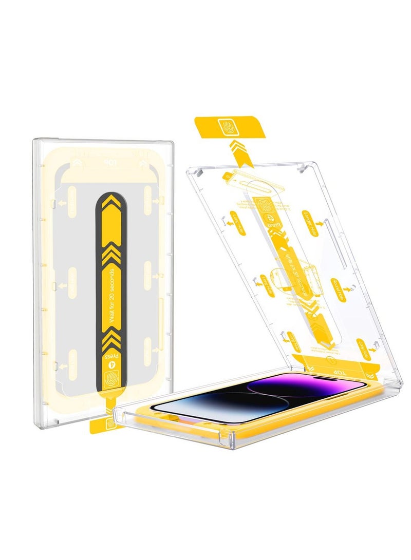 Hammer Tempered Glass Protection Easy to Install Self-Adhesive iPhone 14 Regular / 13 Pro / 13 Regular Clear - Image 3