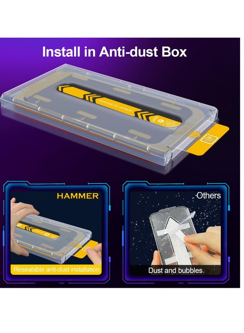 Hammer Tempered Glass Protection Easy to Install Self-Adhesive iPhone 14 Regular / 13 Pro / 13 Regular Clear - Image 5