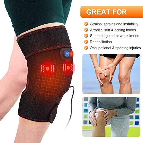 okuya 2-in-1 Arthritis Pain Relief Knee Brace, Heated Knee Support for Arthritis, Knee Heating Pad for Hot or Cold Therapy Keep Warm, Electric Wrap for Pain Relief and Massage - Image 2