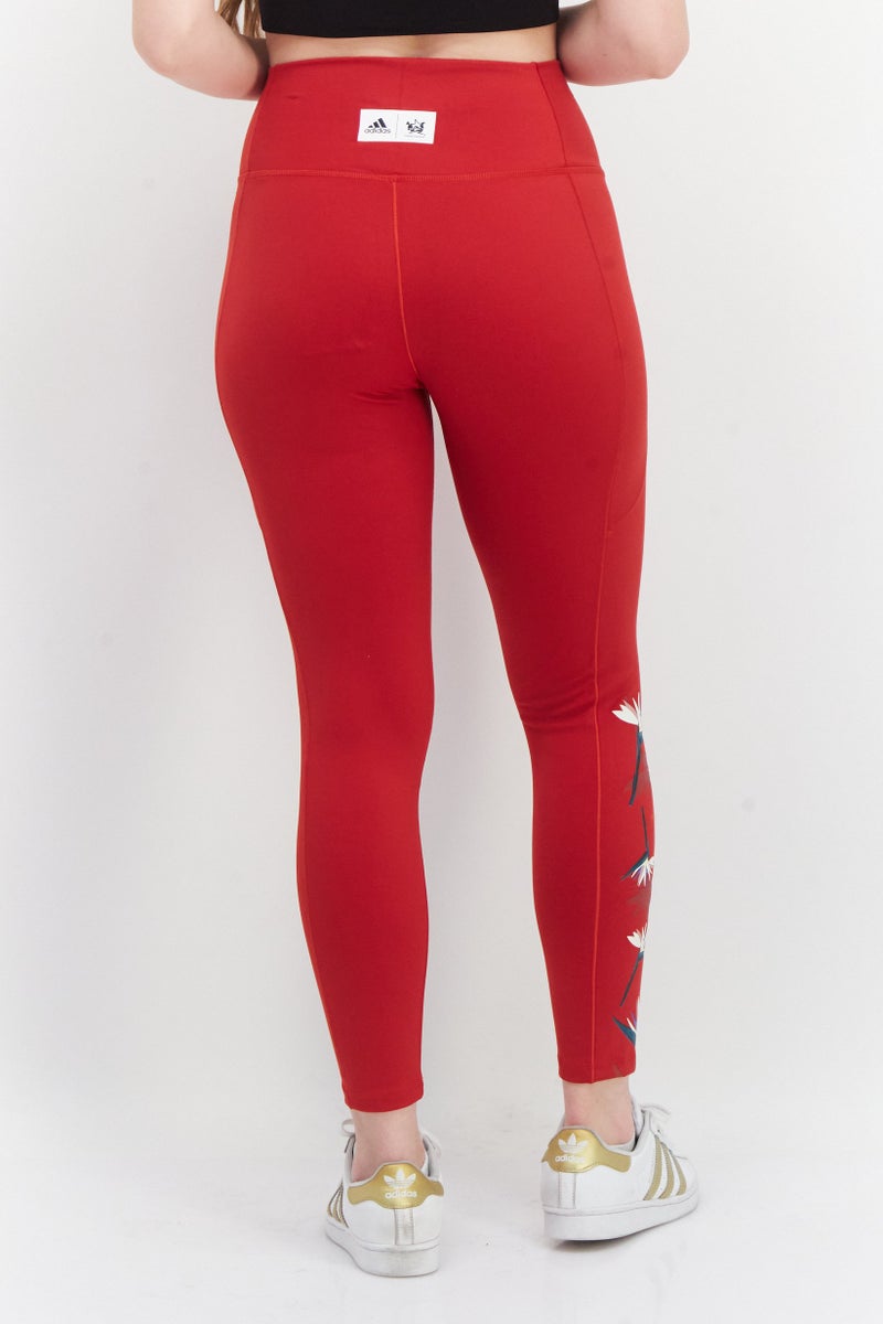 Adidas Adidas x Thebe Magugu Women Sportswear Fit Full Leg Training Leggings, Red - Image 4