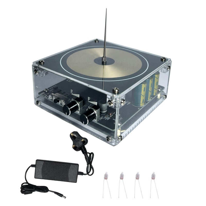 Artificial Lightning Desktop Toy: Gold, Fun Educational Device, Innovative Music Player - Unique Decor Science Experiment Tool for Home Decor, Science Enthusiasts And Students - Image 1