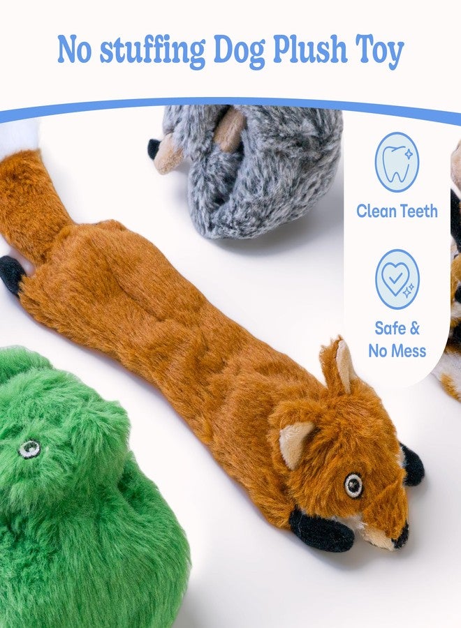 SHARLOVY Dog Squeaky Toys No Stuffing 5 Pack, Plush Crinkle Dog Toys for Large Breed, Durable Doggie Chew Cute Animals Puppy Toy for Teething - Image 2