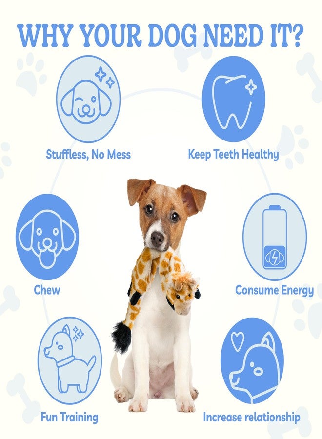 SHARLOVY Dog Squeaky Toys No Stuffing 5 Pack, Plush Crinkle Dog Toys for Large Breed, Durable Doggie Chew Cute Animals Puppy Toy for Teething - Image 5
