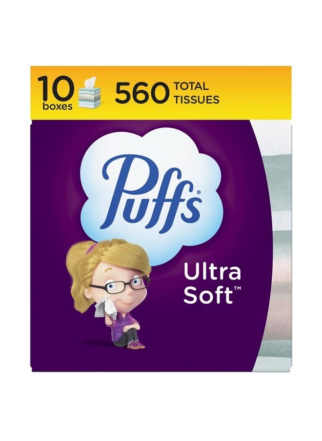 Puffs Ultra Soft Non-Lotion Tissues, 10 Cubes, 56 Tissues Per Box  - Image 1