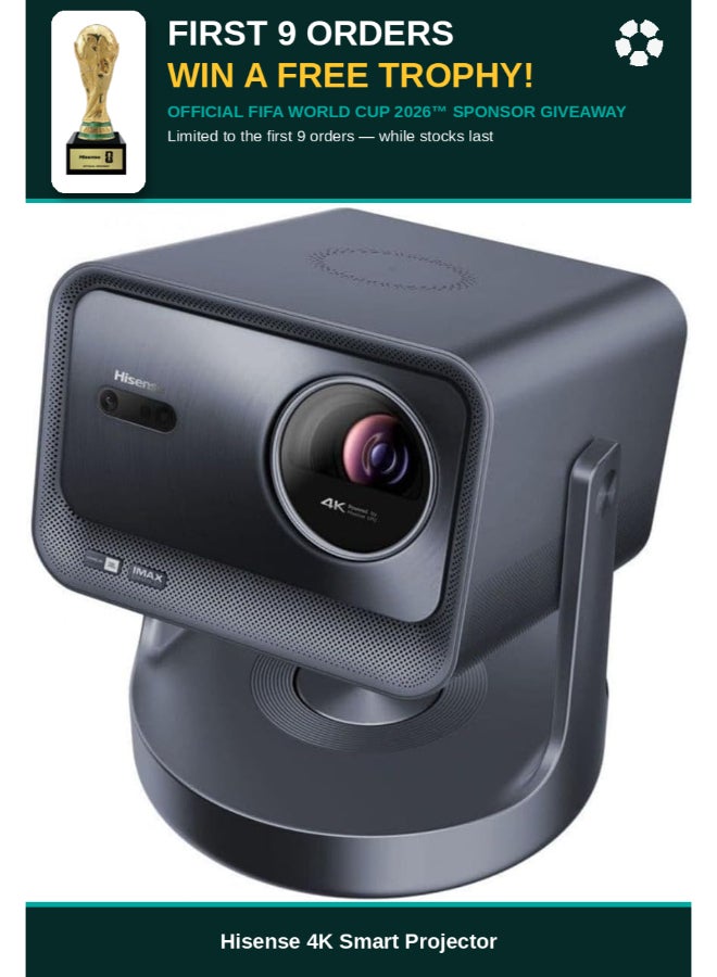 Hisense C2 Smart 4K UHD Triple Color Laser Projector 4K UHD Triple Color Laser Projector, 2000 Lumens, JBL Audio, Dolby Vision, VIDAA U9, WiFi 6E, 65-300 Inch Display, C2 black - Image 1