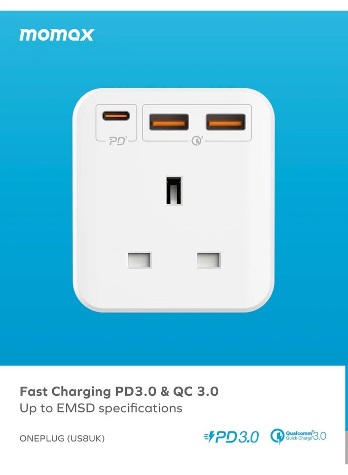 مقبس تمديد OnePlug 3 منافذ بقوة 20 وات - Image 4