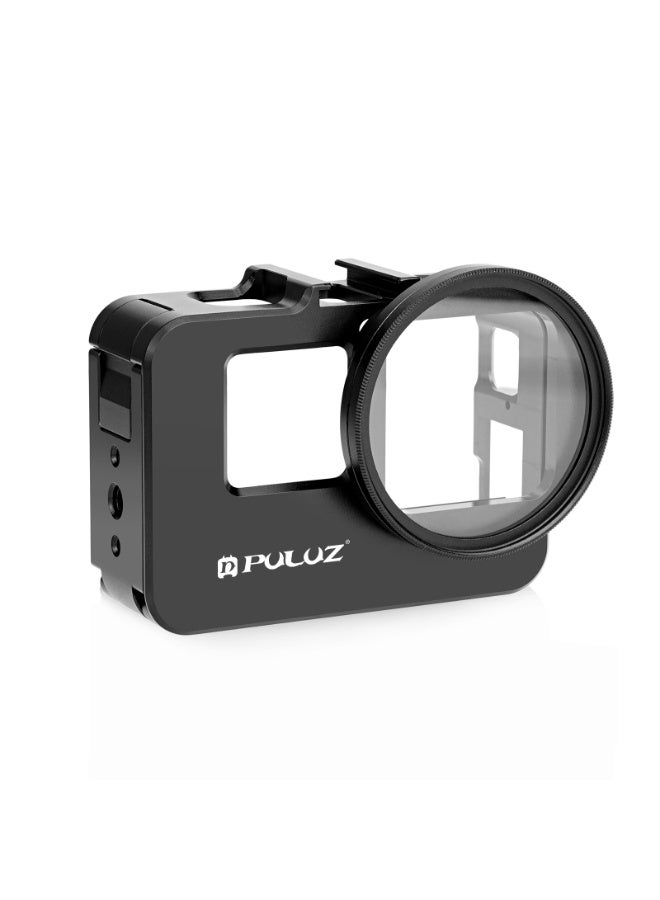 PULUZ For Insta360 Ace Pro / Ace PULUZ Metal Rabbit Cage Adapter Frame with 52mm UV Filter & Adapter Ring (Black) - Image 3