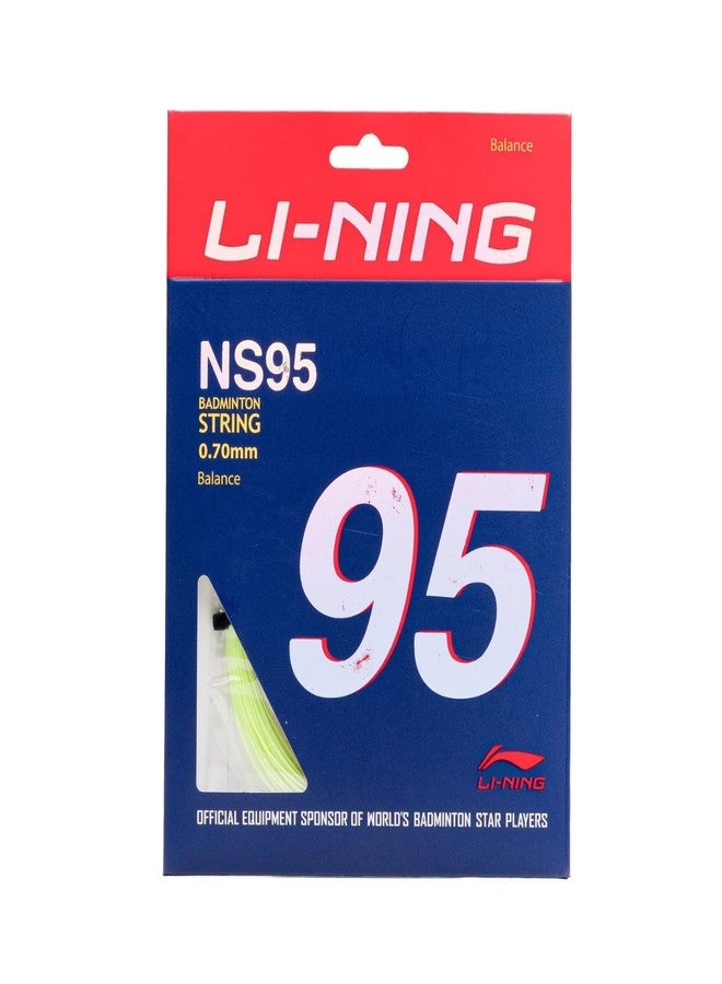 Li-Ning NS95 Badminton String | 0.70mm Gauge | High Repulsion Power & Durability | Professional Nano Braided Multifilament String (Fluorescent Yellow) - Image 1