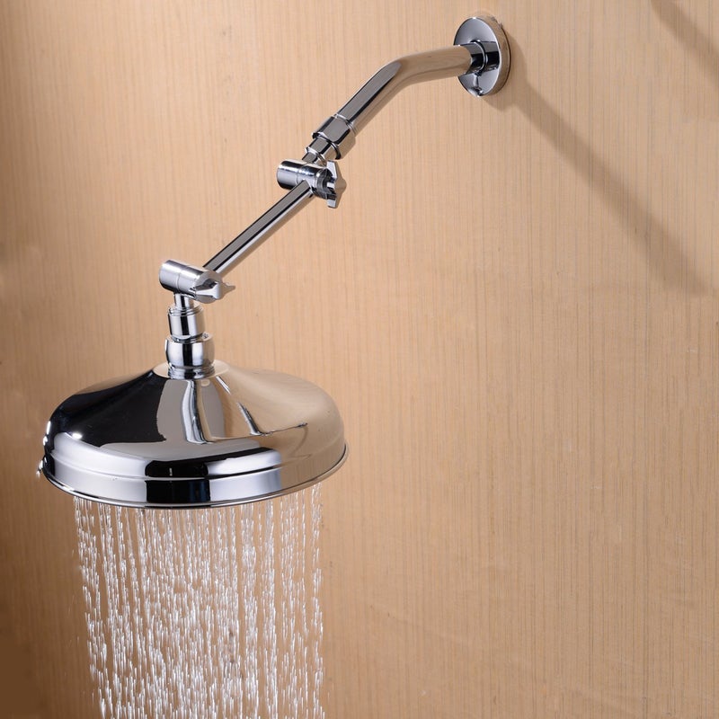 TRUSTMI HANEBATH 4 Inch Brass Shower Arm Shower Head Combo Adjustable Height Arm Mount, Chrome - Image 4