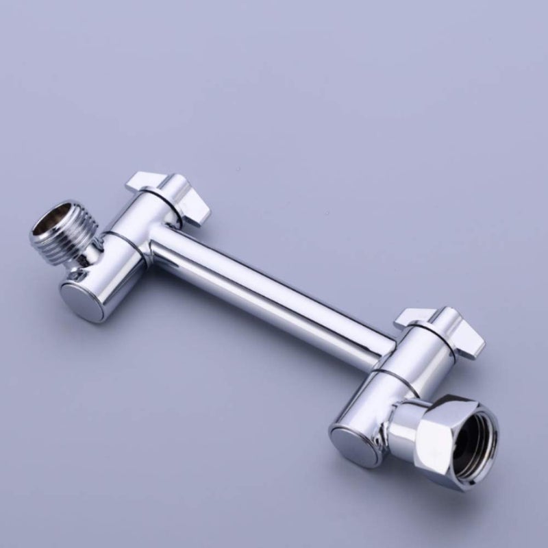 TRUSTMI HANEBATH 4 Inch Brass Shower Arm Shower Head Combo Adjustable Height Arm Mount, Chrome - Image 5