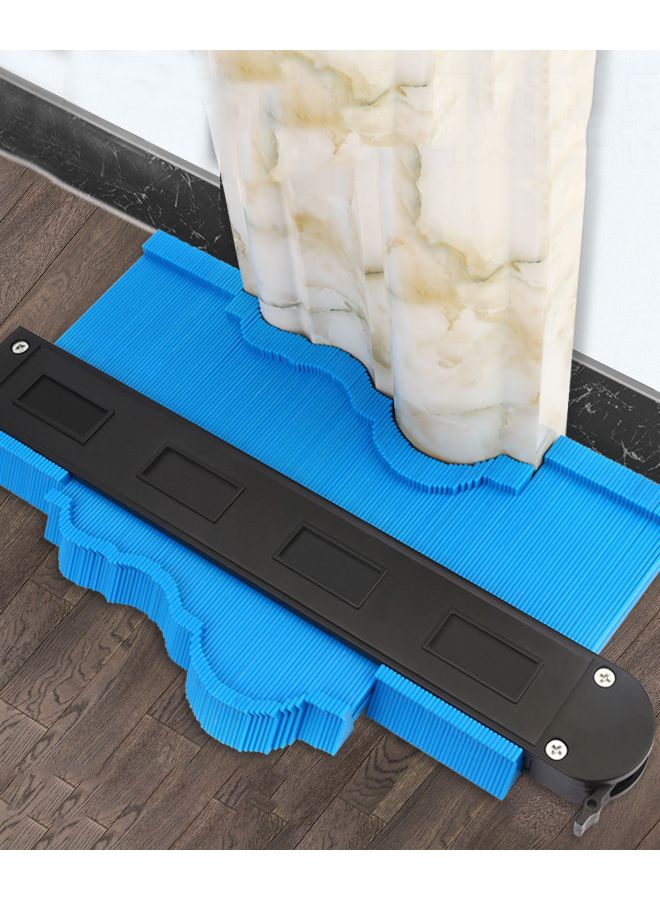 Blue Heavy Duty ABS Plastic Contour Gauge with 10 Inch Scale Metric Imperial - Image 2