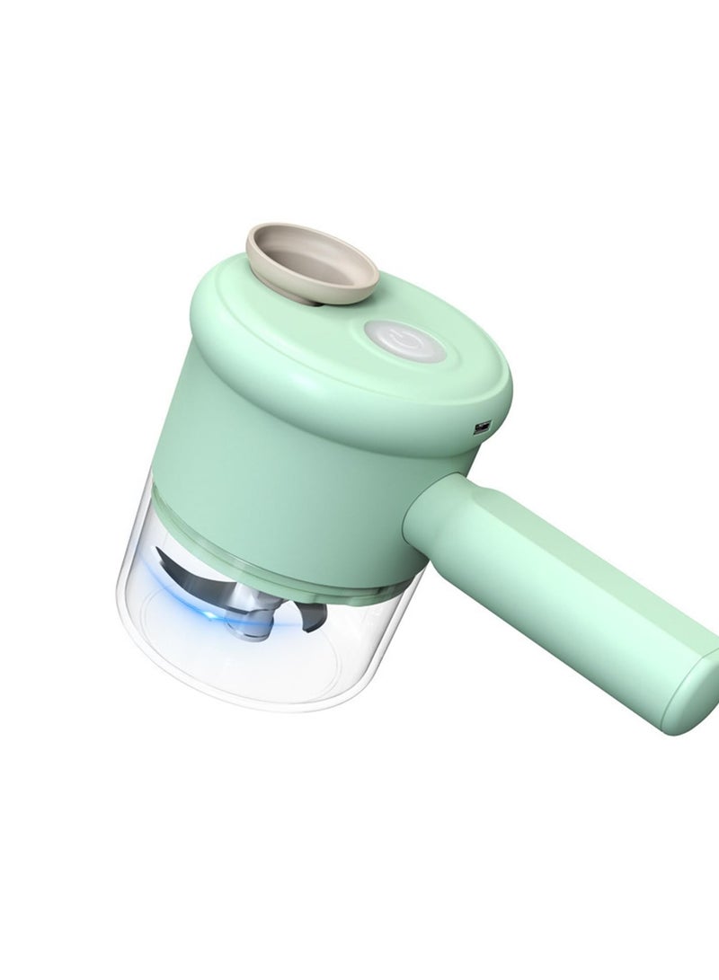 280 مل مفرمة خضروات لاسلكية متعددة الوظائف صغيرة محمولة باليد ، مفرمة طعام كهربائية للفواكه واللحوم والخضروات والمكسرات ومفرمة اللحم ومفرمة الخضار مع مقبض للمطبخ ، محضر طعام ، (أخضر) - Image 1