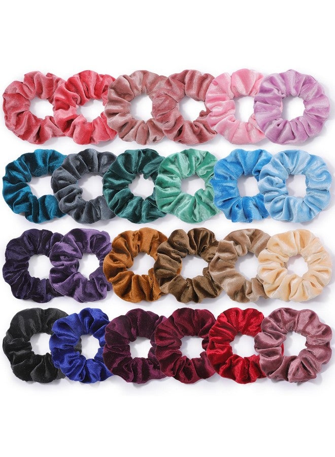 OCATO 24Pcs Scrunchies: Cute Elastic Hair Ties, Ponytail Holders for Girls and Women - Hair Accessories with Gift Bag for Gym, Dance, Party Favors - Image 1