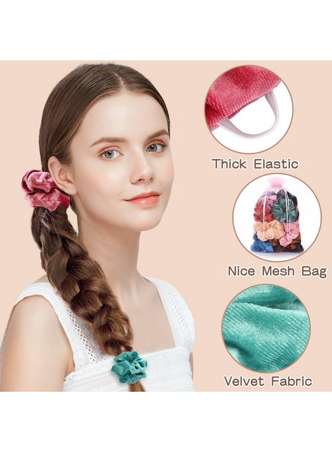 OCATO 24Pcs Scrunchies: Cute Elastic Hair Ties, Ponytail Holders for Girls and Women - Hair Accessories with Gift Bag for Gym, Dance, Party Favors - Image 3