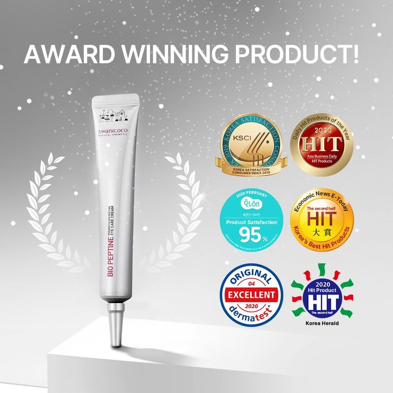 SWANICOCO Pregnancy Safe Fermentation Peptine Eye Care Cream Under Eye Cream with 8 Peptides and Niacinamide, Anti Aging Eye Cream for Wrinkles & Crows Feet Korean Skincare 20ml 0.68 Fl Oz - Image 3