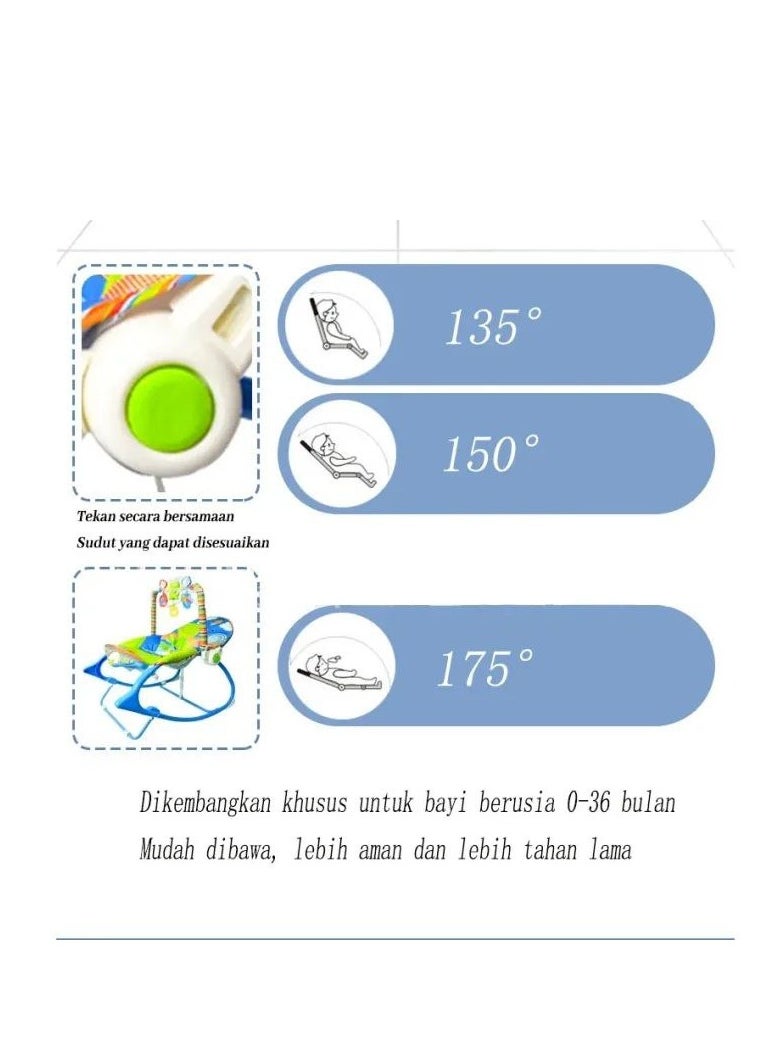 Generic - Electric automatic baby rocket chair Bouncer baby music remote control bed chair rocking chair shaker swing couch bed table - Image 1