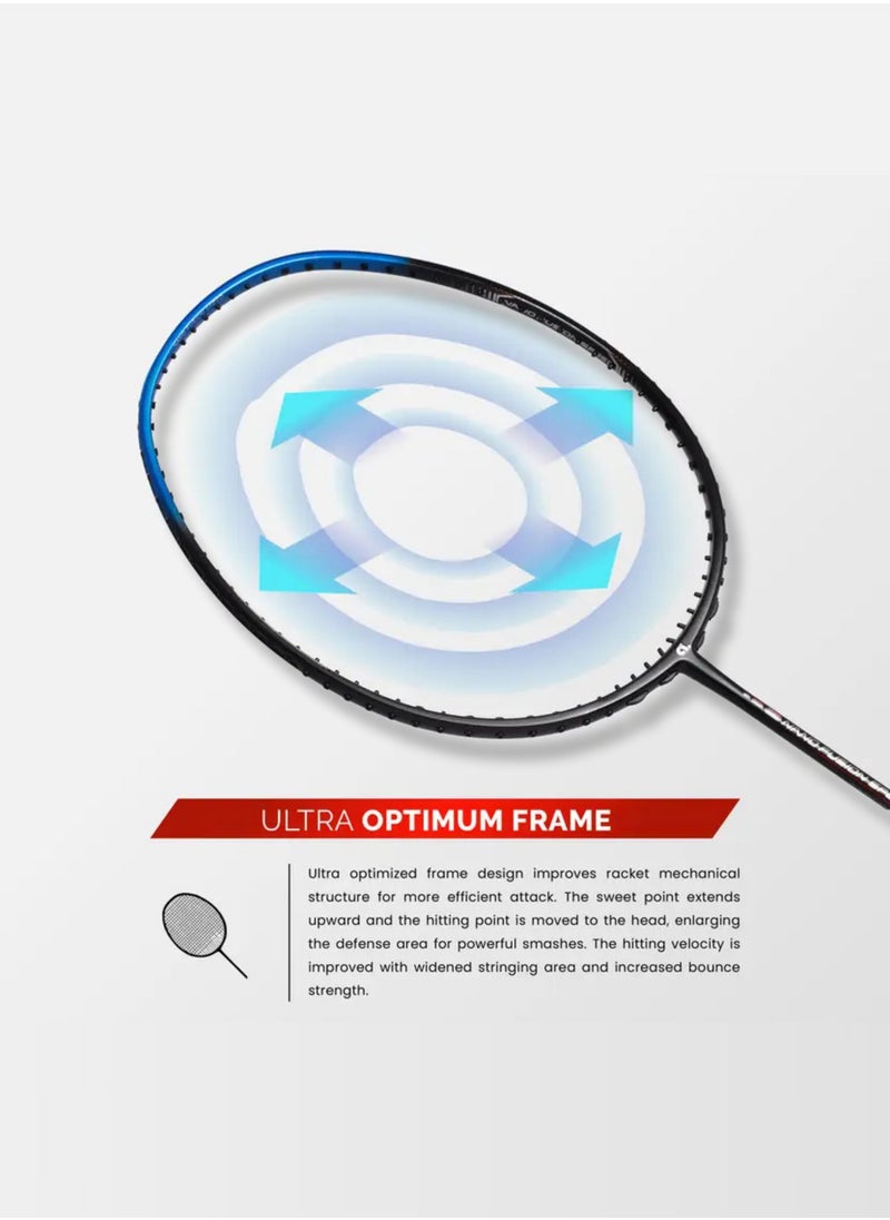 Apacs Nano Fusion Speed 722 Graphite Unstrung Badminton Racket with Full Racket Cover | For Intermediate Players | 76 grams | Maximum String Tension - 30lbs  - Image 5