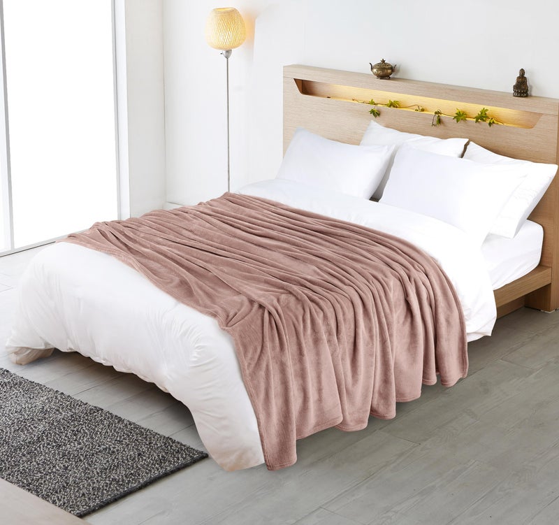 Utopia Bedding Rose Pink Fleece Blanket King Size Lightweight Fuzzy Soft Anti-Static Microfiber Bed Blanket (90x102 Inch) - Image 5