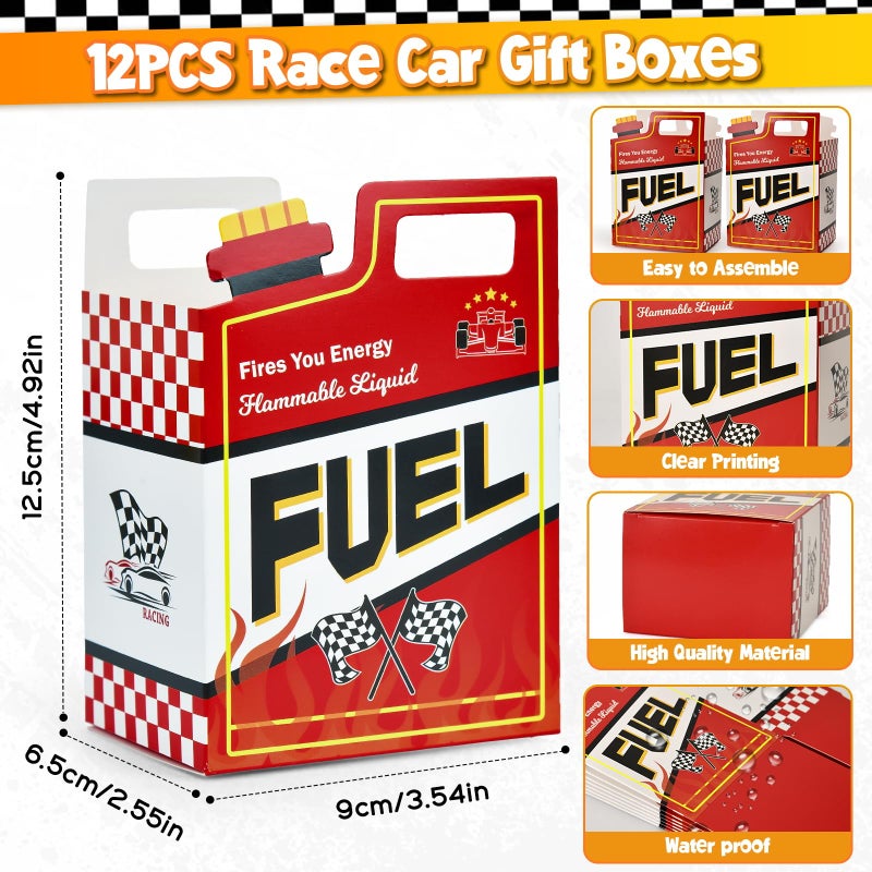 SNLN Race Car Party Favors Birthday Goodie Bags Supplies, Mini Race Car Trophy Cup Coloring Card with Crayon Gift Box Tattoo Sticker Paper Glasses, Boy Girl Kid Class Prize Racing Cars Birthday Decor - Image 4