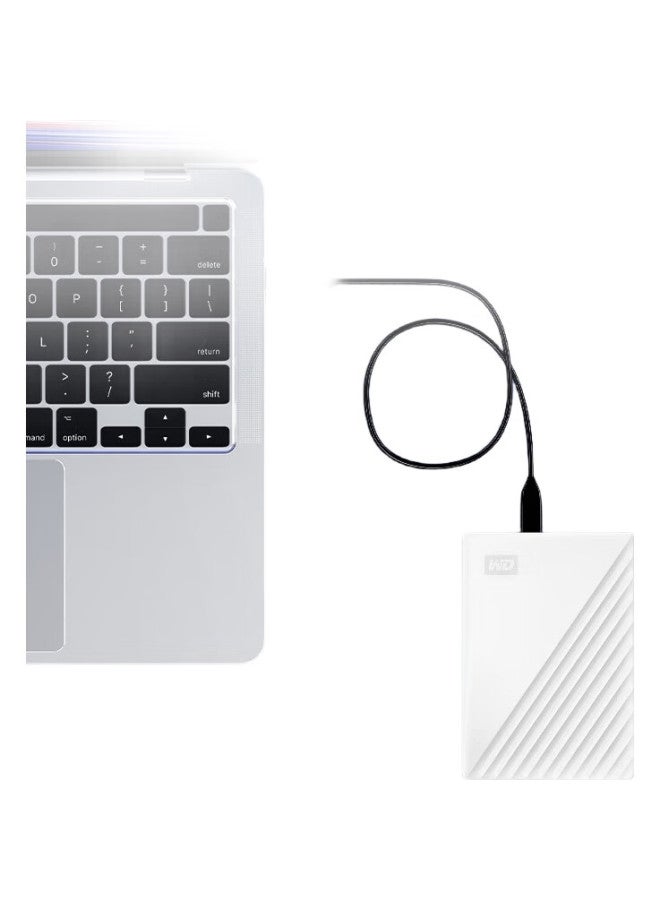 Western Digital Western Digital (Wd) 1Tb Portable Hard Drive, Usb3.0, My Passport, 2.5-Inch, White, External Hard Drive For Laptops, Large Capacity Encrypted Storage - Image 2