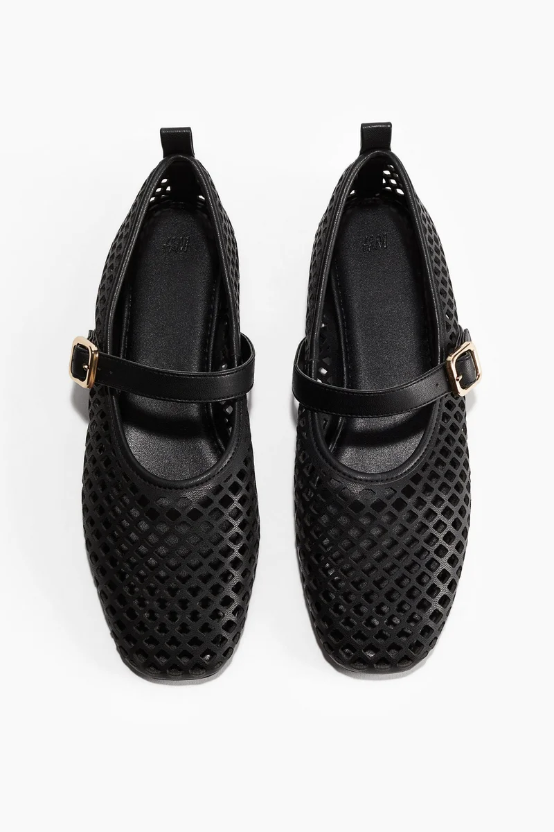 H&M Perforated Mary Jane ballet pumps