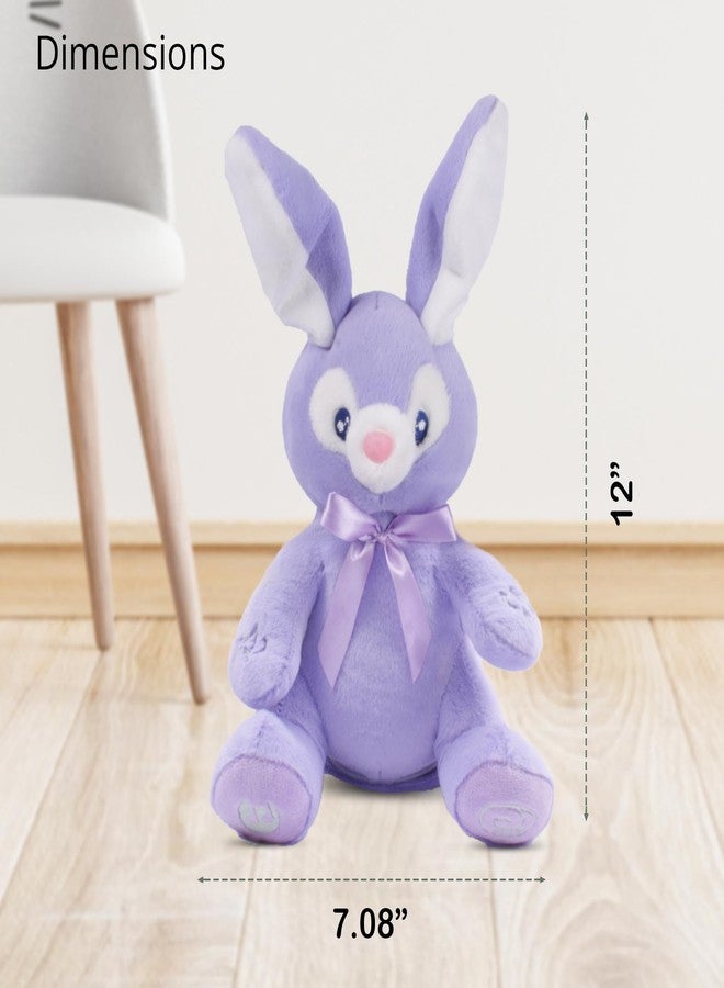 Dimple Bella Bunny Stuffed Animal - Animated Interactive Soft Bunny Plush Toy with Peek-a-Boo Feature and Singing Songs - Perfect Baby Stuffed Animal Gift for Ages 0 and Up, Purple - Image 3