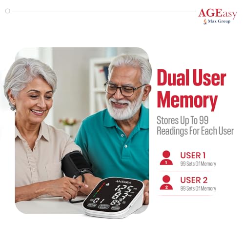 AGEasy Antara AGEasy (Max Group) Fully Automatic One Touch Digital Blood Pressure Monitoring Device | BP Apparatus for Home | Portable Digital BP Check Machine for Hypertension & Managing Heart Health | Smart & Clear Display for Easy Reading - Image 5