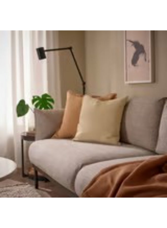 وسادة باللون الأصفر والبيج والأبيض - Image 3