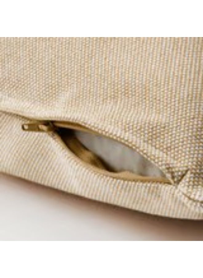 وسادة باللون الأصفر والبيج والأبيض - Image 2