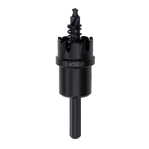 Greenlee قاطع ثقوب من كربيد التنجستن بقطر 7/8" من جرينلي 625-7/8"، متين من قطعة واحدة ل conduit بقطر 1/2"، منشار ثقوب لقطع المعادن من الفولاذ المقاوم للصدأ بقطر 7/8" بأسنان كربيد التنجستن - Image 1