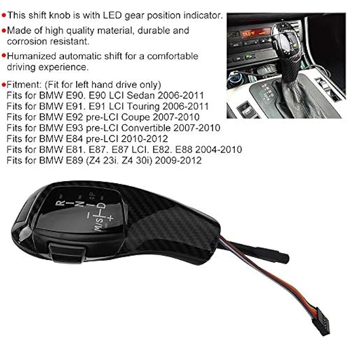 ريحني مجموعة تعديل مقبض ناقل الحركة الأوتوماتيكي LED لطراز F30 E90 E92 E84 E89 LHD - Image 3