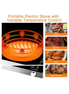 Electric Heating Plate, infrared cooker, 2200W Double Crystallite Glass Plates Ceramic Hot Plate Cooker, Portable Electric Stove with Variable Temperature Touch Control, Over Heat Protection,Black - pzsku/ZB8017F7A12314BFE4081Z/45/_/1736224103/afd3fcc7-8f5b-4a83-97c9-0dc28e6dd69b