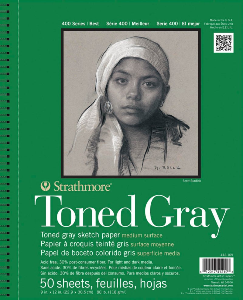 Strathmore 400 Series 9inch x 12inch Toned Paper Sketch Pad 50 SheetsPad 60681