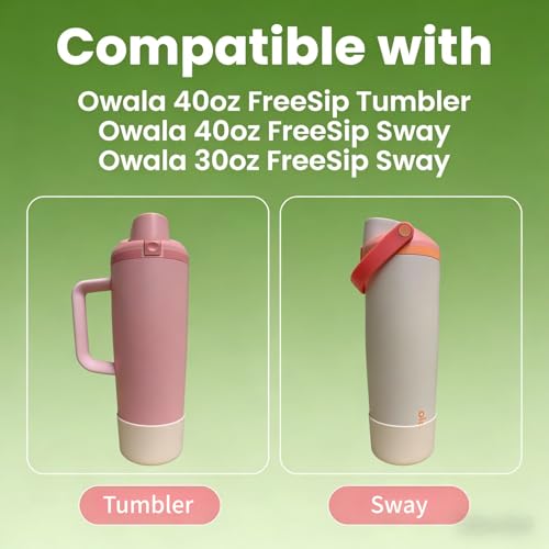 KPWIN Silicone Boots Compatible with Owala 30oz & 40oz FreeSip Sway Bottles – Non-Slip, Scratch-Resistant Protective Sleeve (Light Pink) - Image 2