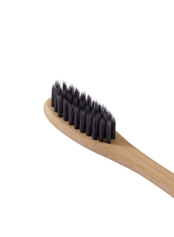 awenest Bamboo Toothbrush With Charcoal Activated Soft Bristles - Pack of 6 | Treated With Neem Oil | For Fungus Protection | Bpa Free, Biodegradable And Compostable Handle | Eco-friendly | - Image 2