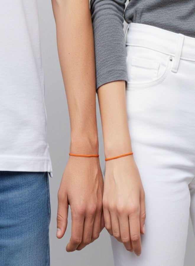 Luck Strings Thin Orange Cord Bracelet Adjustable Water-Resistant Nylon Surfer Friendship Bracelet for Men Women Teen Unisex Adult Summer Beach Accessory - Image 4