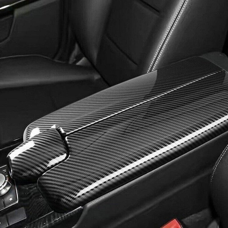 Bayyee Carbon Fiber Armrest Box Cover for Mercedes Benz E Class - Image 4
