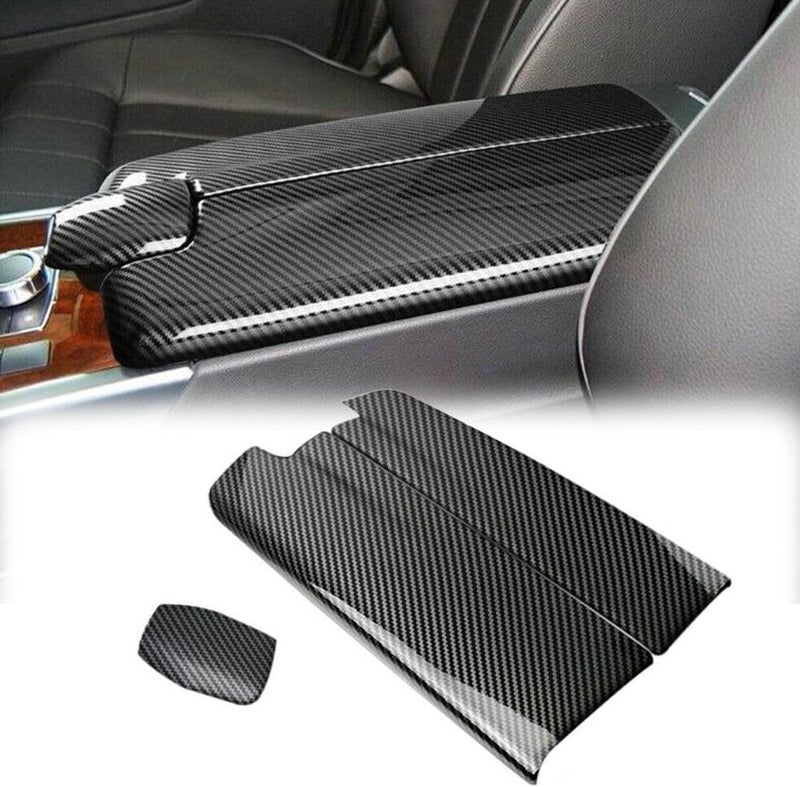 Bayyee Carbon Fiber Armrest Box Cover for Mercedes Benz E Class - Image 3