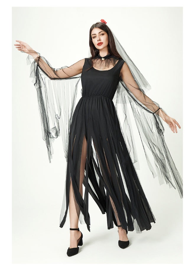 إسكدنيا Adult Zombie Bride Long Dress - Image 4