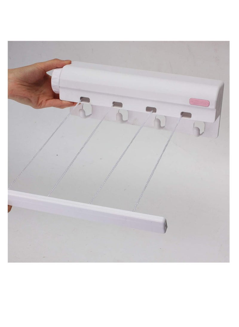 Generic - Automatic 5 Line Retractable Clothesline Clothes Dryer with 4 Bonus Hanging Hooks Instantly Adds Drying Space - Image 1