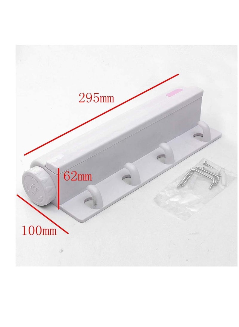 Generic - Automatic 5 Line Retractable Clothesline Clothes Dryer with 4 Bonus Hanging Hooks Instantly Adds Drying Space - Image 1