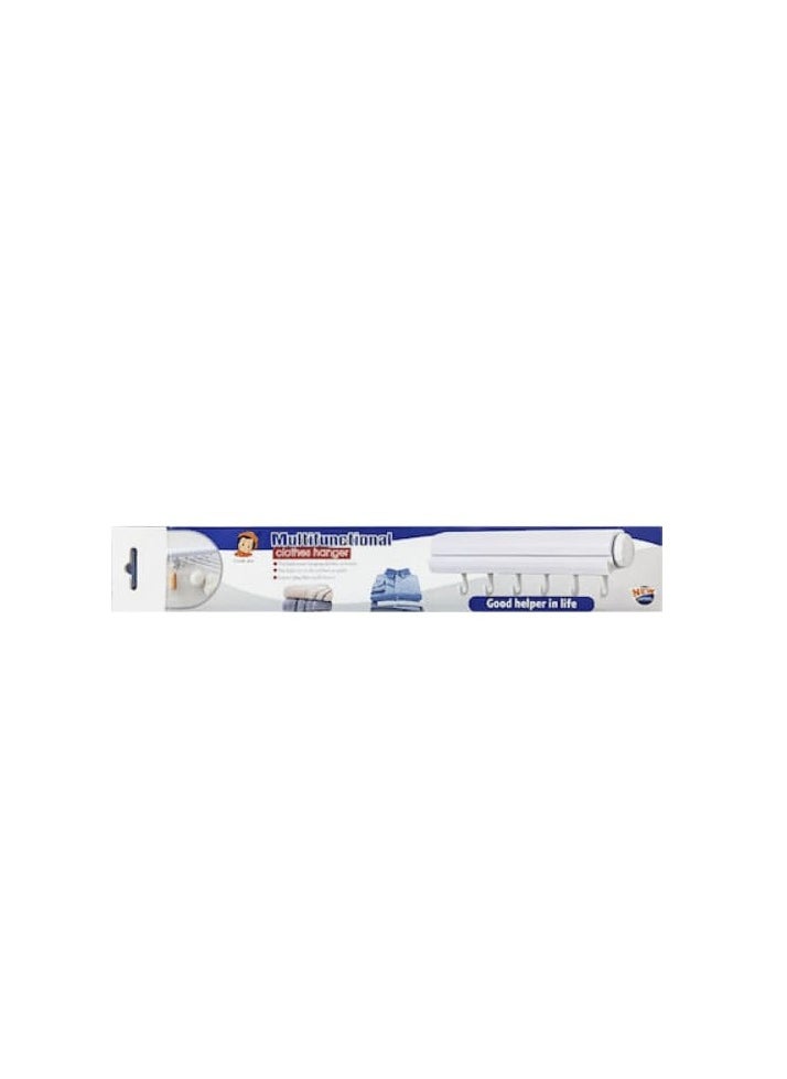 Generic - Automatic 5 Line Retractable Clothesline Clothes Dryer with 4 Bonus Hanging Hooks Instantly Adds Drying Space - Image 1