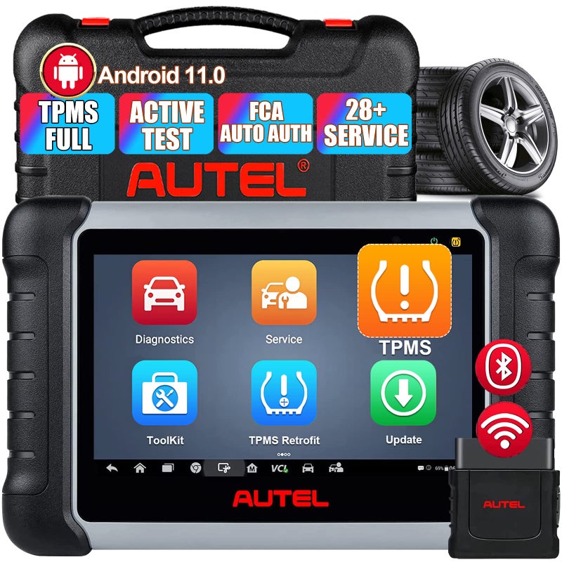 Autel Scanner MaxiCOM MK808ZTS Android 11 Based BiDirectional TPMS Tool Updated of MK808TSMK808BTTS608Pro with Active Test 28 Service Bluetooth All Systems Diagnoses Advanced TPMS Features