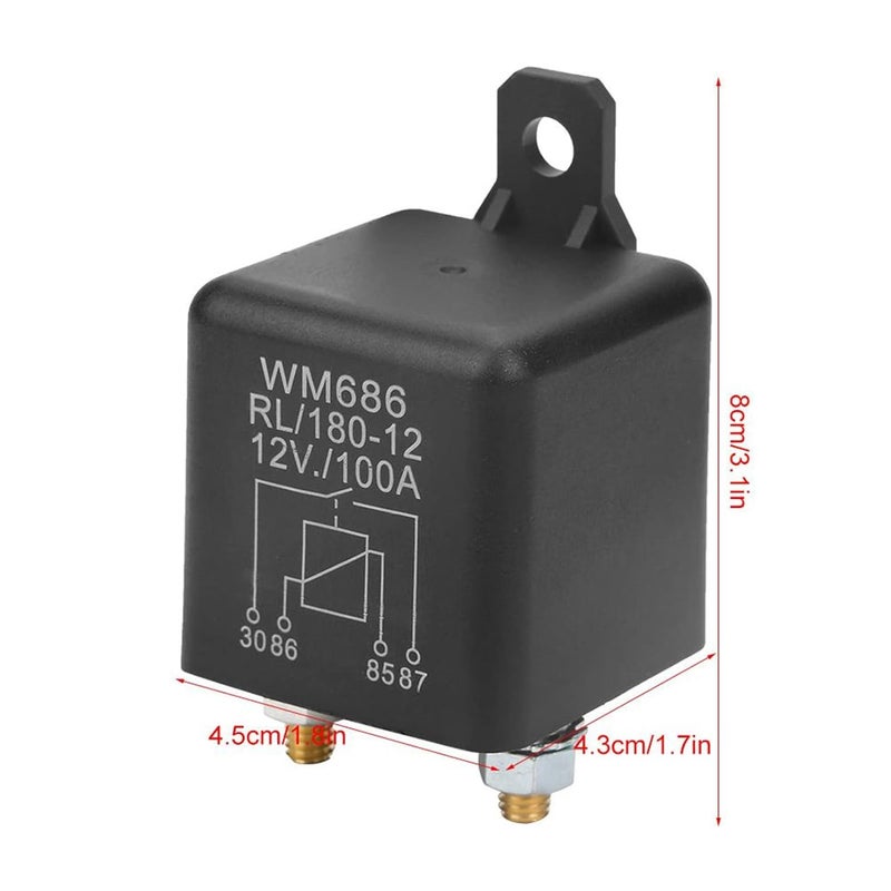 التوصيل متاح للمناطق الساحلية والداخلية على حد سواء 3 قطع مرحل بدء تشغيل DC 12V 100A مفتوح عادي 2 دبوس تشغيل/إيقاف تحكم بديل يقلل العيوب تصميم عصري منتشر يناسب كل ميزانية - Image 2