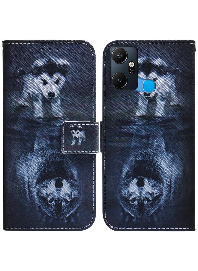 Zaboon Case For Infinix Smart 6 Plus Coloured Drawing Horizontal Flip Leather Phone Case - Image 1