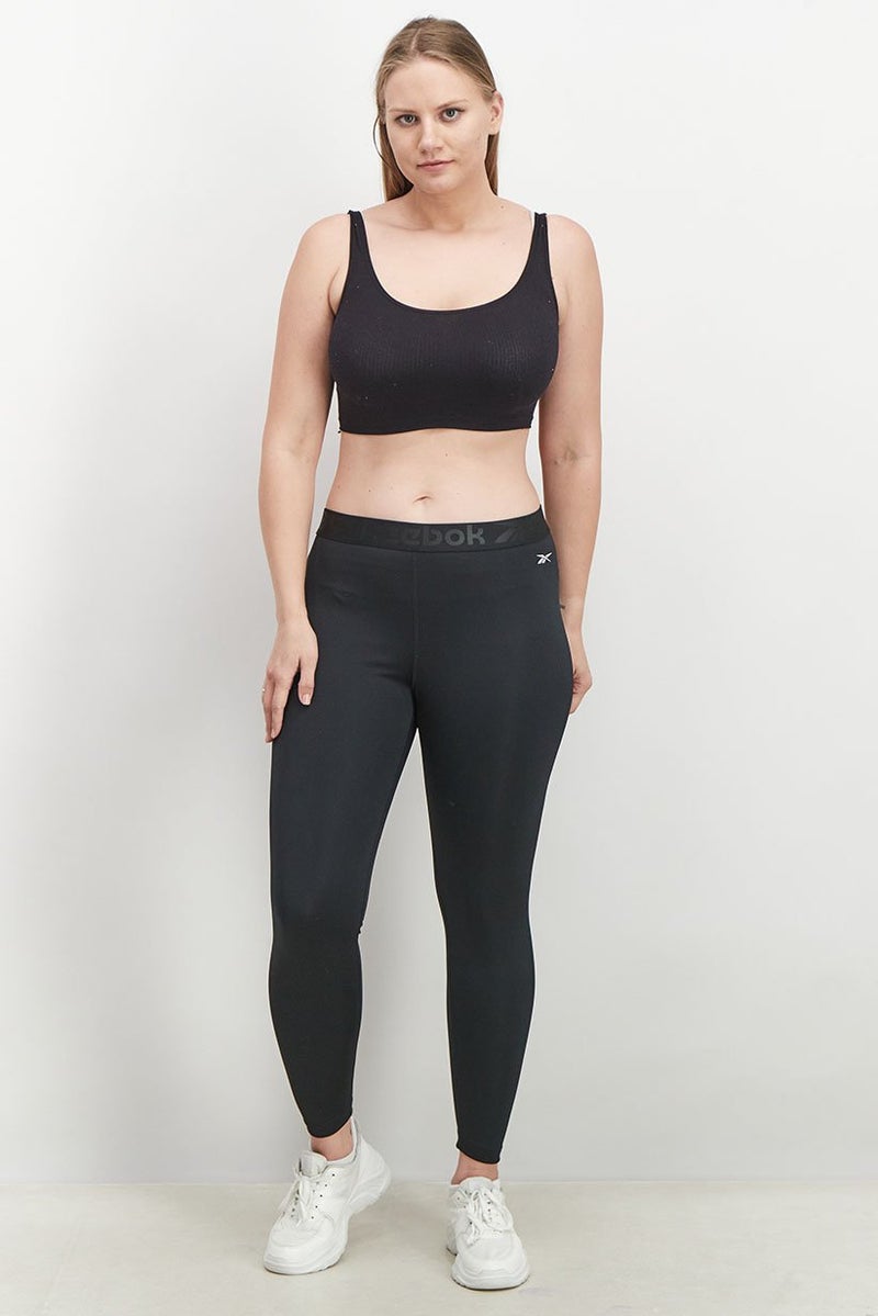 Reebok سراويل ليغينغ رياضية نسائية، سوداء - Image 2