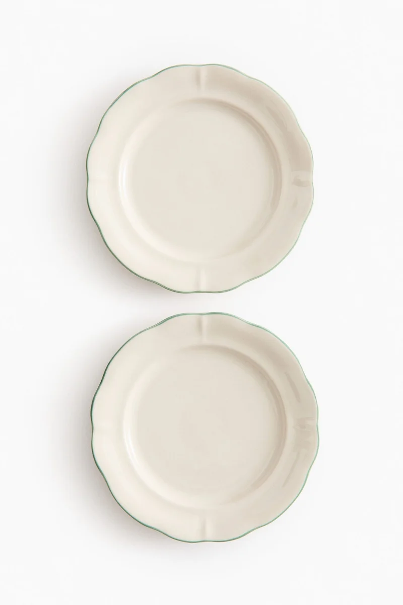 H&M 2-pack stoneware dinner plates