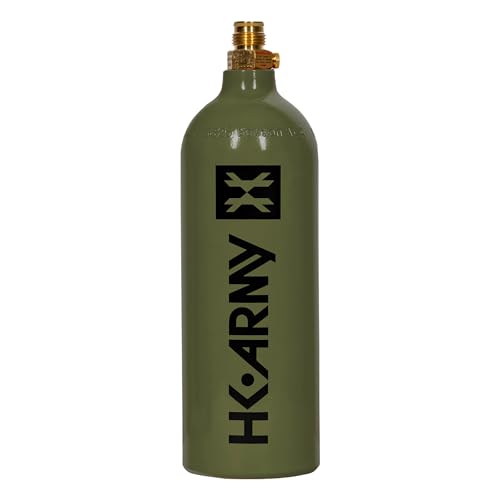 HK Army 20oz Aluminum CO2 Tank - High Pressure Compressed Air System for Paintball & Airsoft Gear - Olive - Image 1